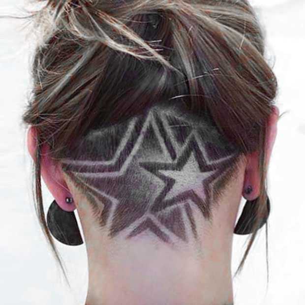 Undercut feminino no tatuapé - Undercut com Estrela
